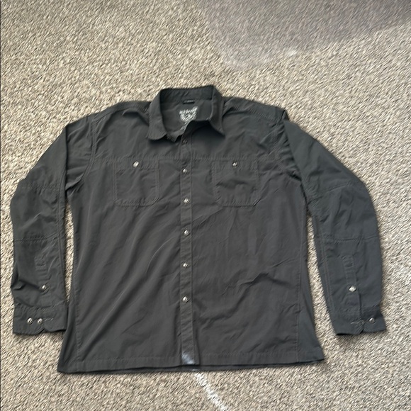 KUHL Men's Dark Grey Button-Up Long Sleeve Shirt Size XL (A7) - Picture 2 of 4